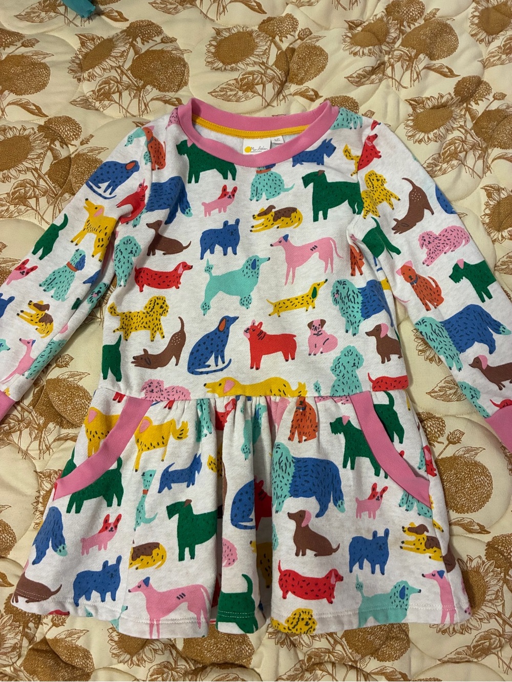 Mini Boden dog sweatshirt dress